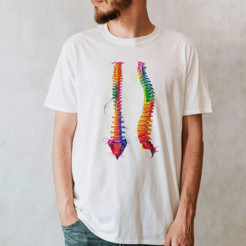 Codex Anatomicus T-shirts^Spine Unisex T-Shirt - Watercolor