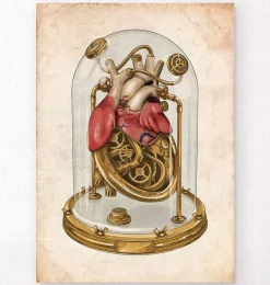 Codex Anatomicus Heart Anatomy^Steampunk heart art print