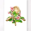 Codex Anatomicus Skull & Skeleton^Thoracic vertebrae - Floral - White