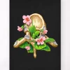Codex Anatomicus Skull & Skeleton^Thoracic vertebrae - Floral - Black