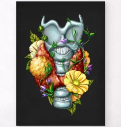 Codex Anatomicus Various Organs^Thyroid adenoma - Floral - Black