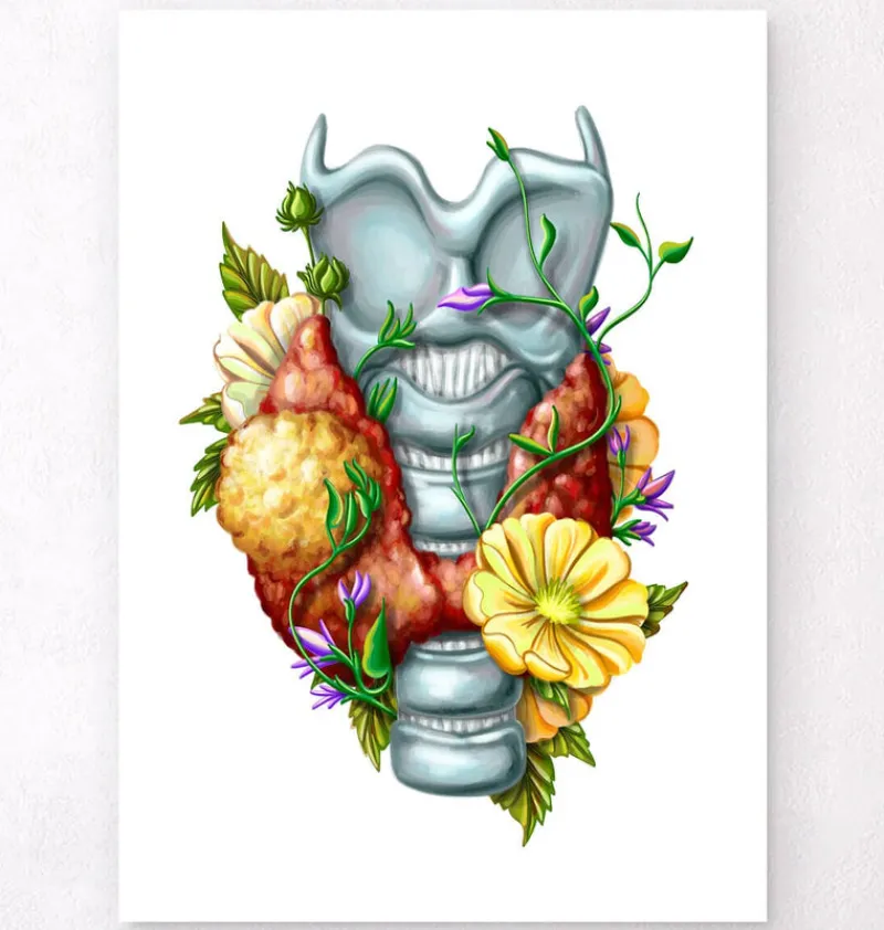 Codex Anatomicus Various Organs^Thyroid adenoma - Floral - White
