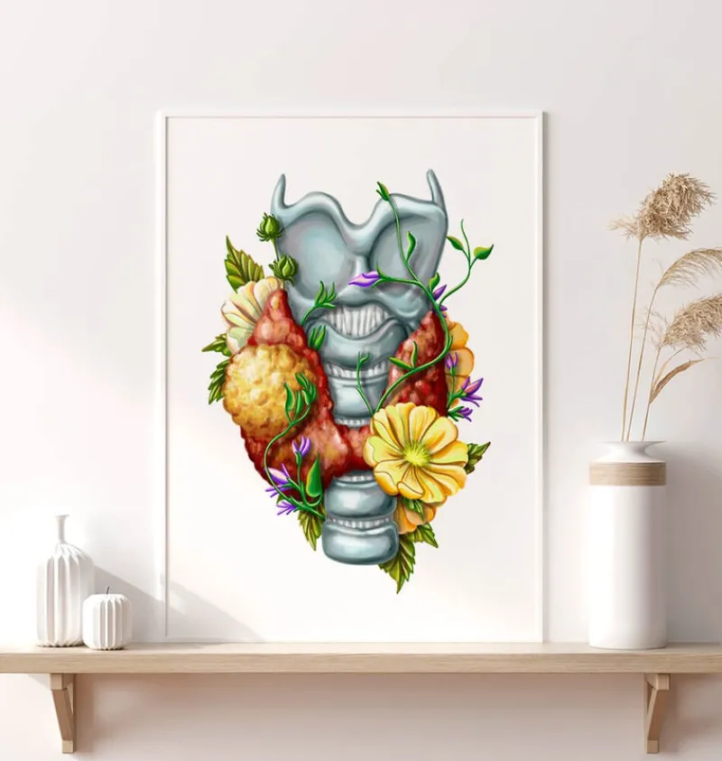 Codex Anatomicus Various Organs^Thyroid adenoma - Floral - White