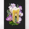 Codex Anatomicus Dental Anatomy^Tooth anatomy - Floral - Black