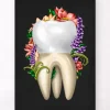 Codex Anatomicus Dental Anatomy^Tooth anatomy IV - Floral - Black