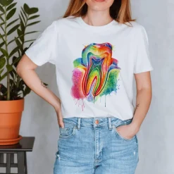 Codex Anatomicus T-shirts^Tooth Unisex T-Shirt - Watercolor