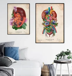 Codex Anatomicus Kidney & Liver^Urinary system - Floral - Vintage