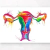Codex Anatomicus Obstetrics & Gynecology^Uterus anatomy art - Watercolor splash