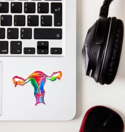 Codex Anatomicus Stickers^Uterus anatomy sticker - Watercolor Splash