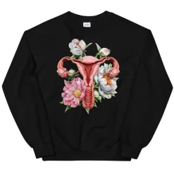 Codex Anatomicus Sweatshirts^Uterus Unisex Sweatshirt - Floral