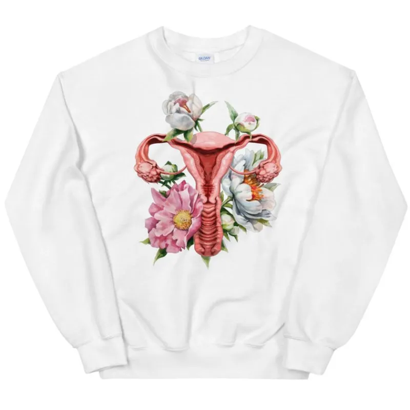 Codex Anatomicus Sweatshirts^Uterus Unisex Sweatshirt - Floral