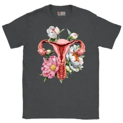 Codex Anatomicus T-shirts^Uterus Unisex T-Shirt - Floral