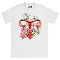 Codex Anatomicus T-shirts^Uterus Unisex T-Shirt - Floral