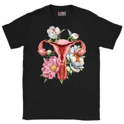 Codex Anatomicus T-shirts^Uterus Unisex T-Shirt - Floral