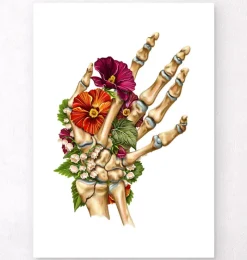 Codex Anatomicus Skull & Skeleton | Hands & Legs^Wrist fracture - Floral - White
